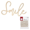 Mot en bois MDF Smile 30 cm + Ficelle dor