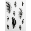 Motifs autocollants noir & blanc - Plumes