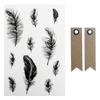 Motifs autocollants noir & blanc Plumes + 20
