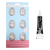 Moule 6 mini oeufs en chocolat 3, 5 x 4, 8 cm + Stylo gla