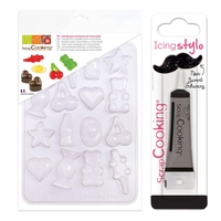 Moule en plastique pour bonbons et chocolats + Stylo de gla