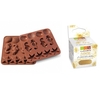Moule en silicone chocolats Vie sous-marine + paillettes dor