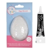 Moule rigide oeuf en chocolat 8, 7 x 6 x 2, 9 cm + Stylo gla