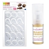 Moule rigide pour fritures en chocolat + 1 poudre alimentaire iris