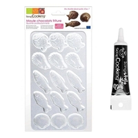 Moule rigide pour fritures en chocolat + Stylo gla