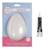 Moule rigide pour oeuf en chocolat XL + Stylo de gla