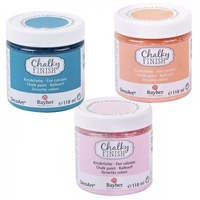 Peinture craie Chalky Finish 118 ml x 3 - orange-rose-bleu