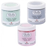 Peinture craie Chalky Finish 118 ml x 3 - rose-gris-vert jade