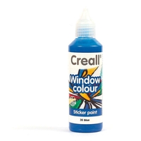 Peinture repositionnable pour vitres Creall Glass 80 ml - bleu fonc