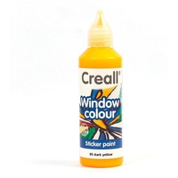 Peinture repositionnable pour vitres Creall Glass 80 ml - jaune fonc