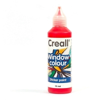 Peinture repositionnable pour vitres Creall Glass 80 ml - rouge