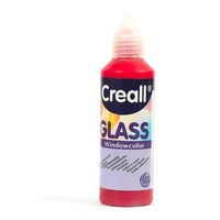 Peinture repositionnable pour vitres Creall Glass 80 ml - rouge bordeaux