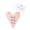 Pendentif cur en bois rose et