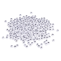 Perles Chiffres rondes blanches