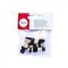 Perles en bois diamant - noir
