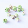 Perles en bois diamant - vert