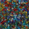 Perles rocaille multicolores transparent