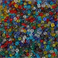 Perles rocaille multicolores transparent