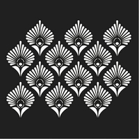Pochoir 30 x 30 cm - Plumes de paon