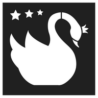 Pochoir cygne 30 x 30 cm