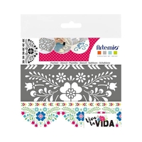 Pochoir Frise florale - Viva la vida