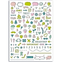 Pochoir pour Bullet journal 15 x 20 cm - Ic