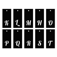 Pochoirs alphabet 70 motifs - lettre cursives & chiffres