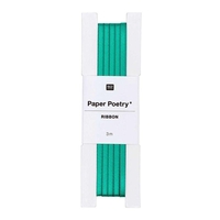 Ruban de satin bleu-vert 3 m