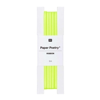 Ruban de satin jaune fluo 3 m
