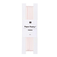 Ruban de satin rose poudr