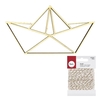 Silhouette bois Bateau origami + Ficelle dor
