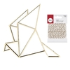 Silhouette bois Cocotte origami + Ficelle dor