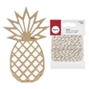 Silhouette en bois Ananas 15 cm + Ficelle dor