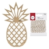 Silhouette en bois Ananas 25 cm + Ficelle dor