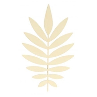 Silhouette en bois feuille de foug