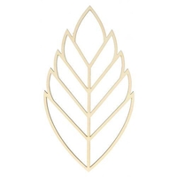 Silhouette en bois feuille tropicale 26 x 14 cm