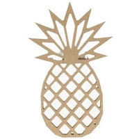 Silhouette en bois MDF origami - Ananas 15 cm