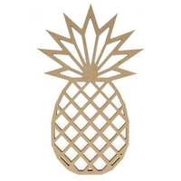 Silhouette en bois MDF origami - Ananas 25 cm