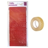 Stickers Alphabet rouge 10, 5 x 23, 2 cm + masking tape dor