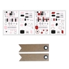 Stickers Bullet journal 4 planches blanc,  rouge,  noir + 20