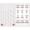 Stickers calendrier 4 planches - Mois & dates