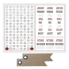Stickers calendrier 4 planches Mois & dates + 20
