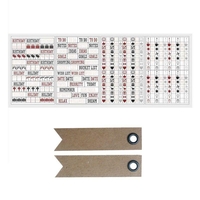 Stickers calendrier 4 planches Symboles & notes + 20