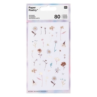 Stickers floraux - Couleurs terre - 80 pi
