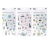 Stickers gel transparent - New-York,  Tokyo,  Berlin