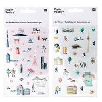 Stickers gel transparent - Tokyo,  Berlin