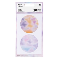 Stickers ronds - Flou pastel - 20 pi
