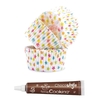 Stylo chocolat + Caissettes pour cupcakes Etoiles