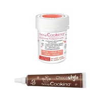 Stylo chocolat + Colorant alimentaire en poudre corail