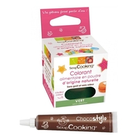 Stylo chocolat + Colorant alimentaire naturel Vert